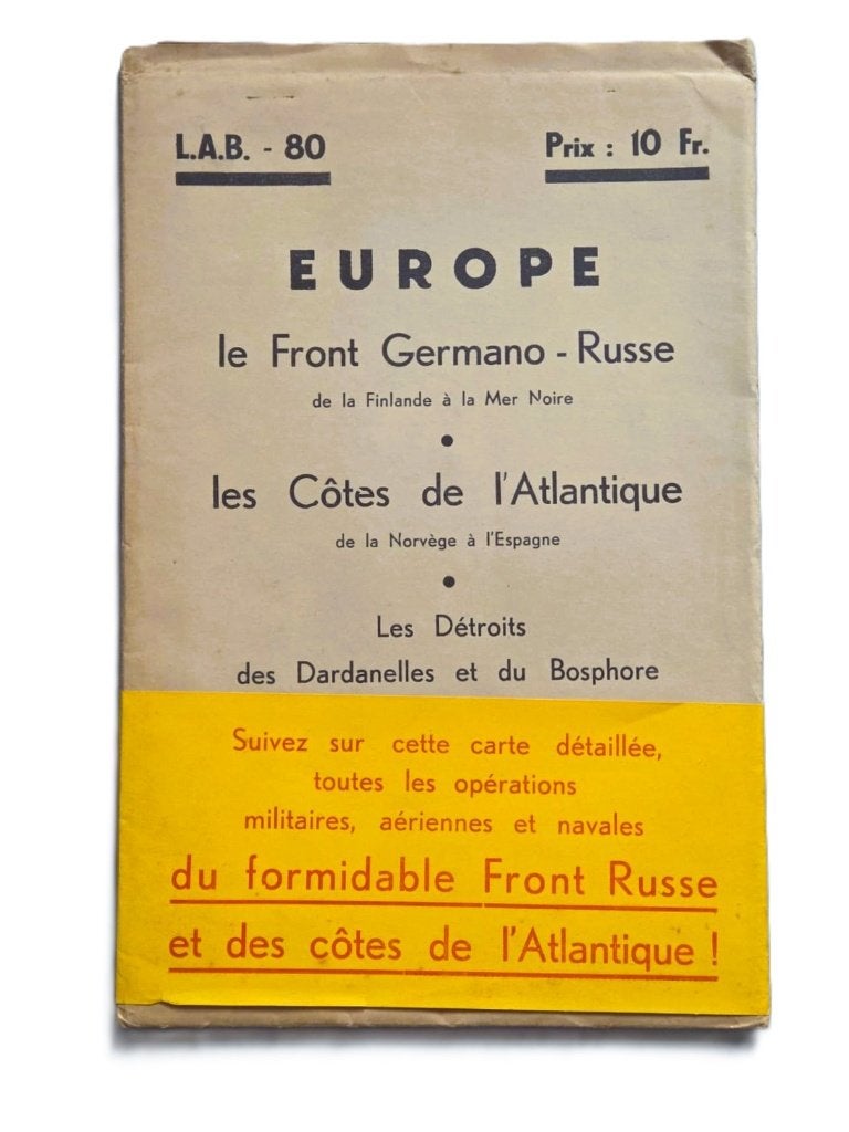 Kaartenmap "EUROPE: le Front Germano-Russe"., Verzamelen, Ophalen of Verzenden