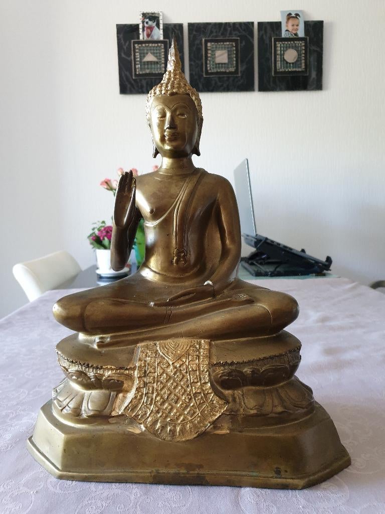 bronzen boeddha beeld, Antiek en Kunst, Ophalen