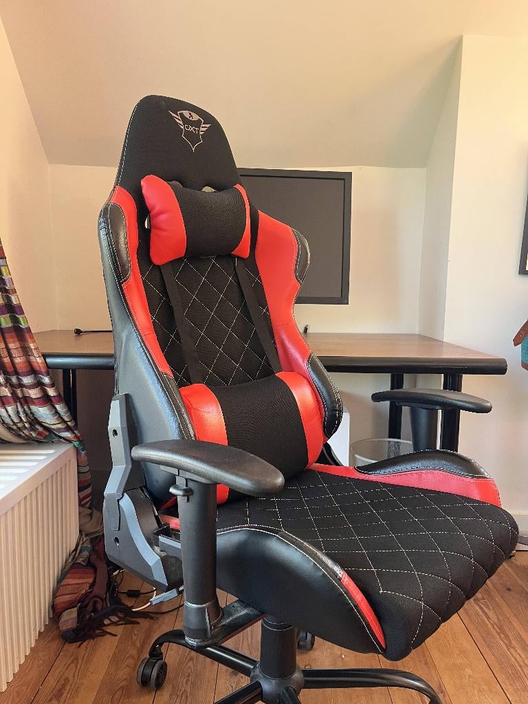 Chaise Gaming GXT, Rouge, Chaise de bureau de gaming, Comme neuf, Enlèvement