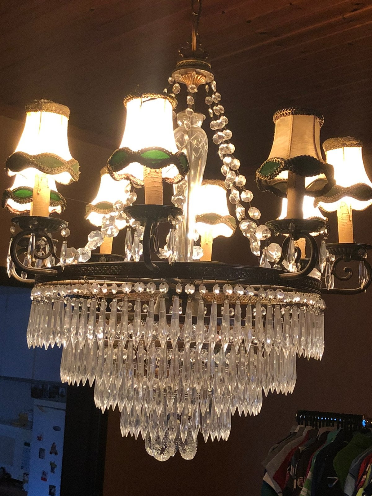 luster, Maison & Meubles, Lampes | Lustres, Enlèvement, Comme neuf, Verre