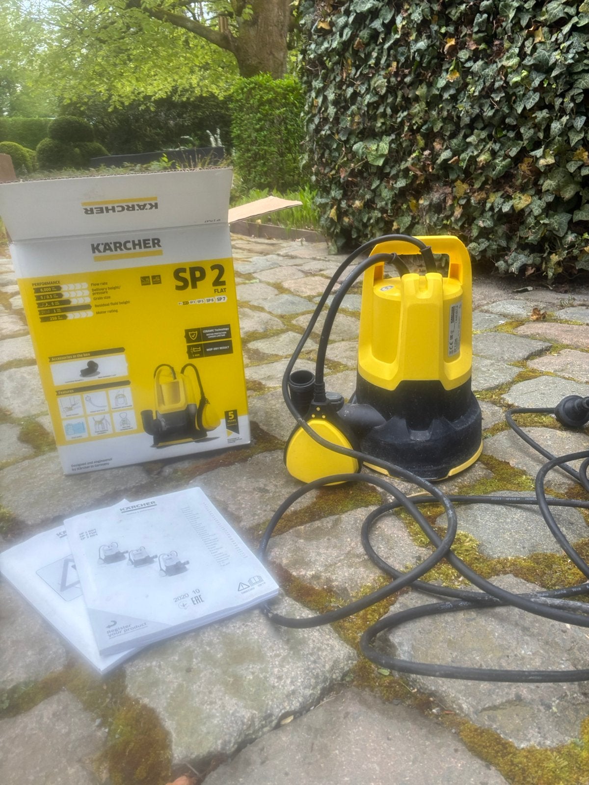 Kärcher SP-2 flat dompelpomp, Ophalen of Verzenden, Gebruikt, Elektrisch, Met autostop en -start