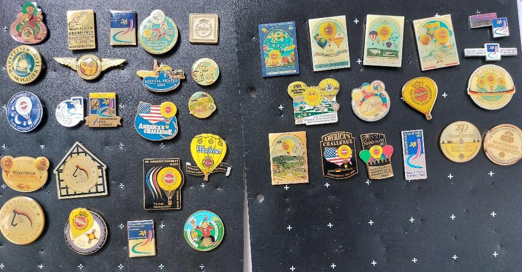 Lot Warsteiner bierpins  -ballons, Verzamelen, Ophalen, Gebruikt
