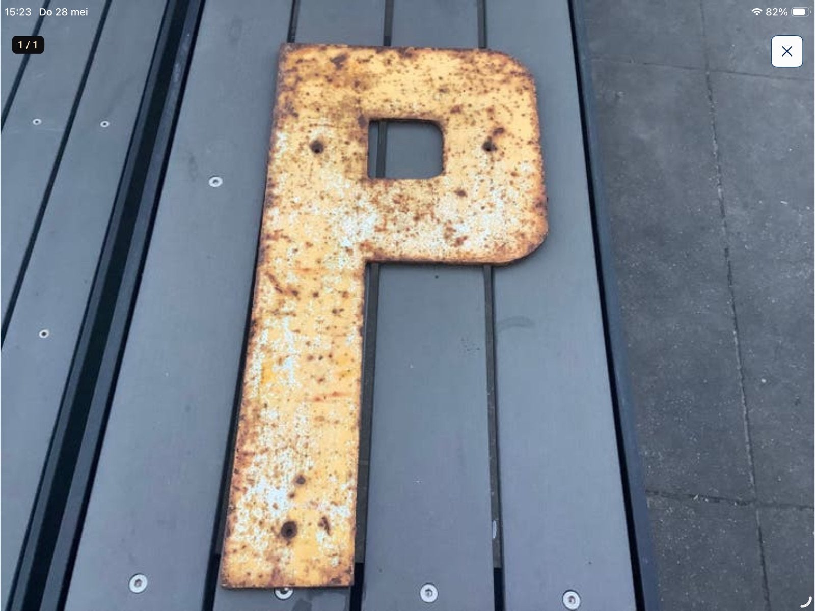 PARKEERBORD OUD, Ophalen