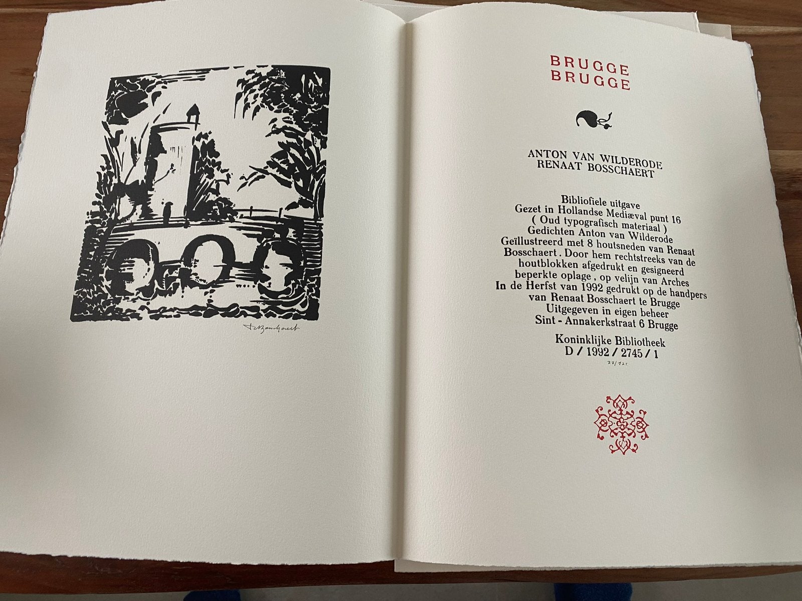 Bibliofiele kunstmap Brugge (1992), Boeken, Ophalen of Verzenden, Zo goed als nieuw, Anton van Wildenrode en Renaat Bosschaert