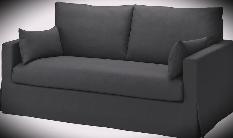 Canapé-Lit en bon état - gris foncé, 100 cm, Gris, Enlèvement, Utilisé