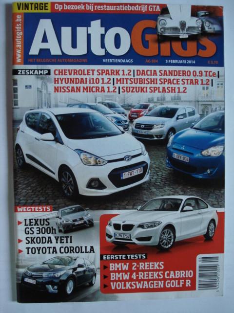AutoGids 894 Lexus GS 300h/VW Golf R/Skoda Yeti/Dacia Sander, Envoi, Comme neuf, Général