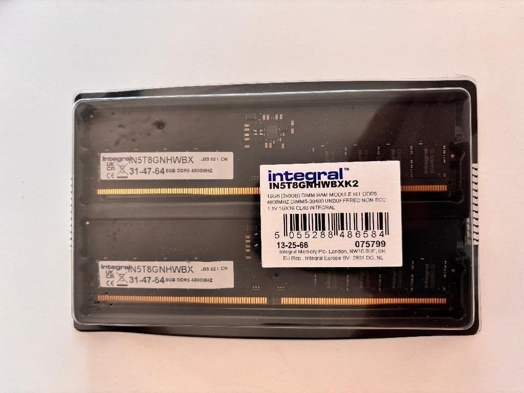 DDR5 16GB - INTEGRAL - NEW, Computers en Software, RAM geheugen, Nieuw, Ophalen of Verzenden, Desktop, DDR5