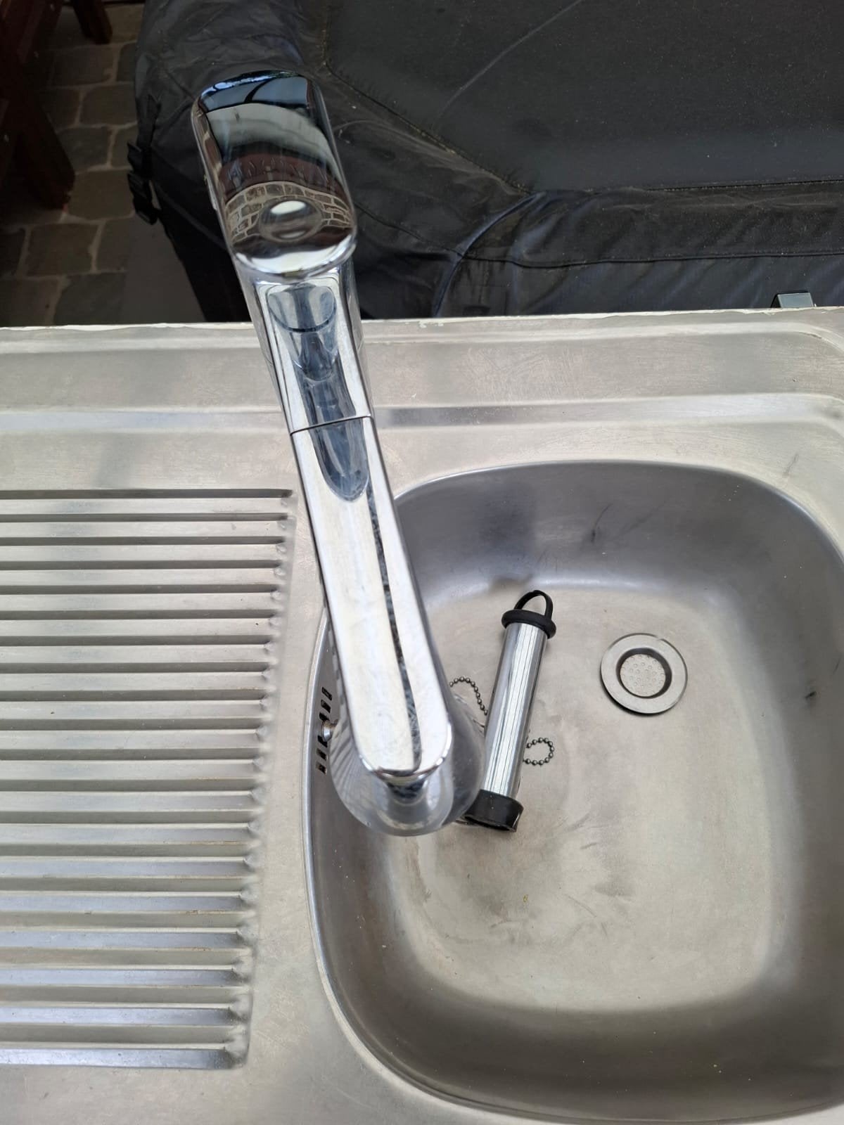 Gootsteen met Grohe kraan, Enlèvement, Utilisé, Robinet