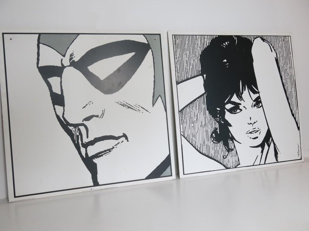 twee vintage Ikea Pop-art kaders Transtrand Ansikten, Antiek en Kunst, Ophalen of Verzenden
