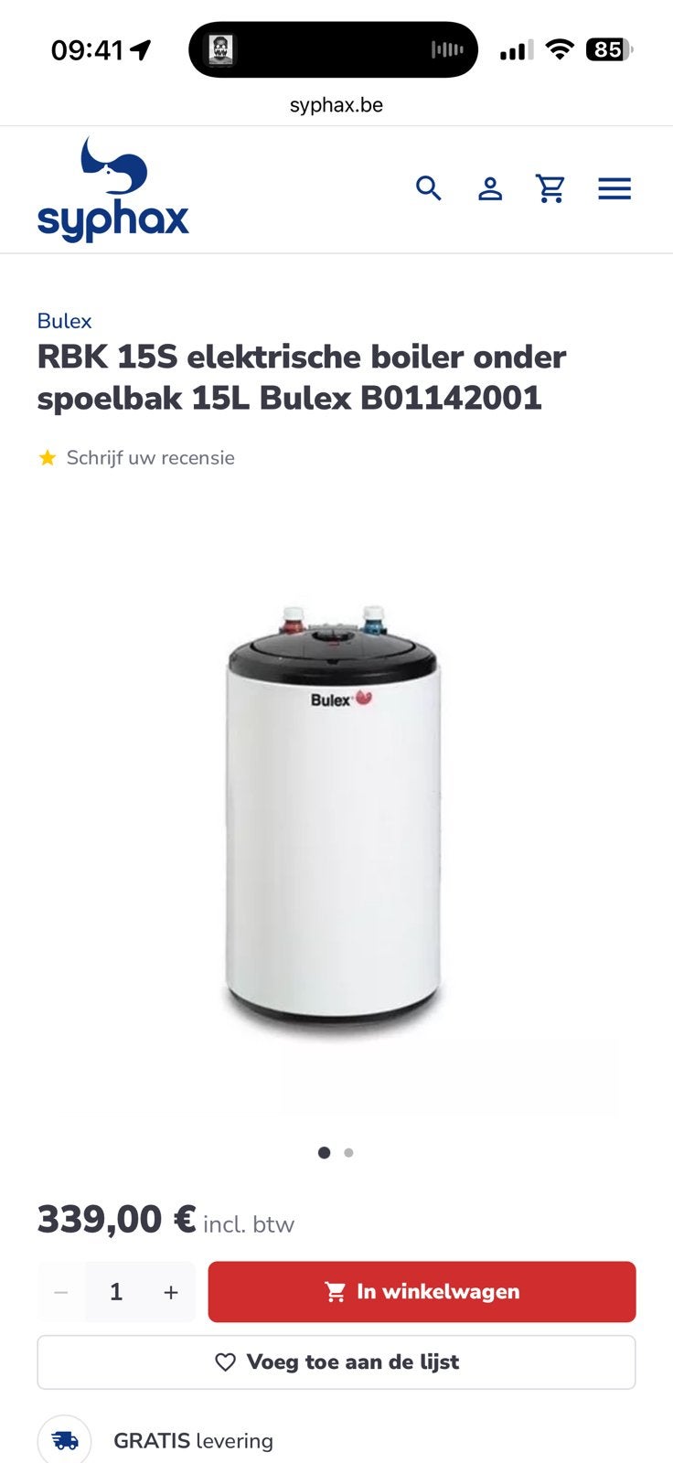 Bulex 15L, Enlèvement, Comme neuf