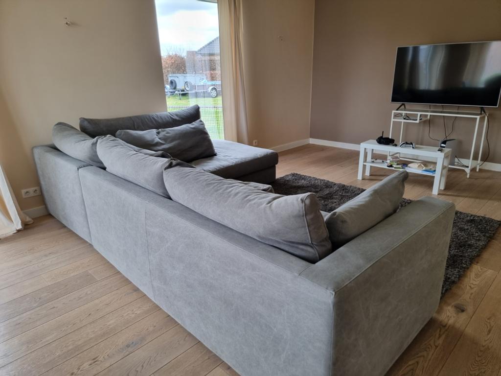 Salon met longchair, Ophalen