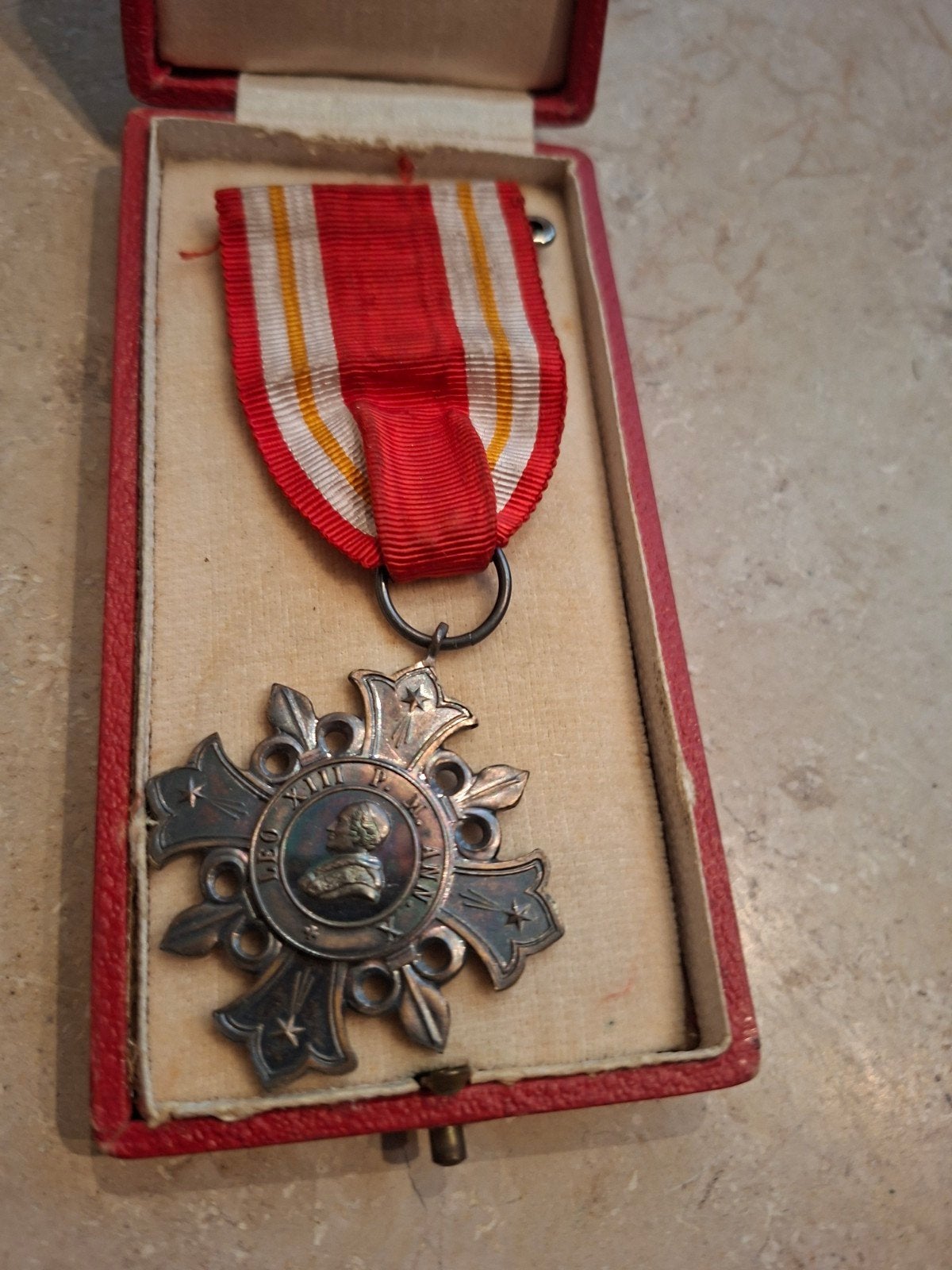 Medaille paus Leo zilver, Ophalen of Verzenden, Zilver