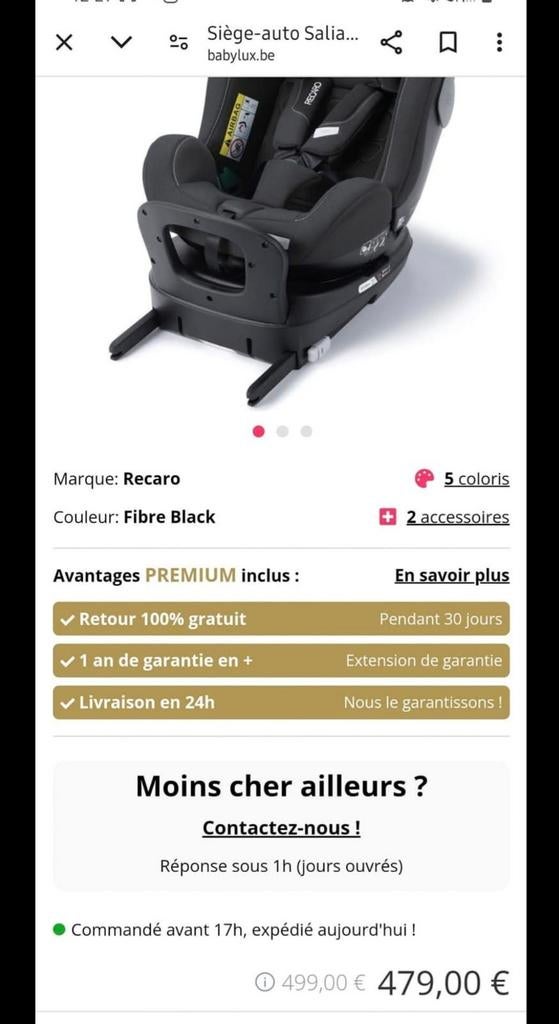 Siège auto avec base de fixation isofix, Enlèvement, Comme neuf, Autres marques, Isofix
