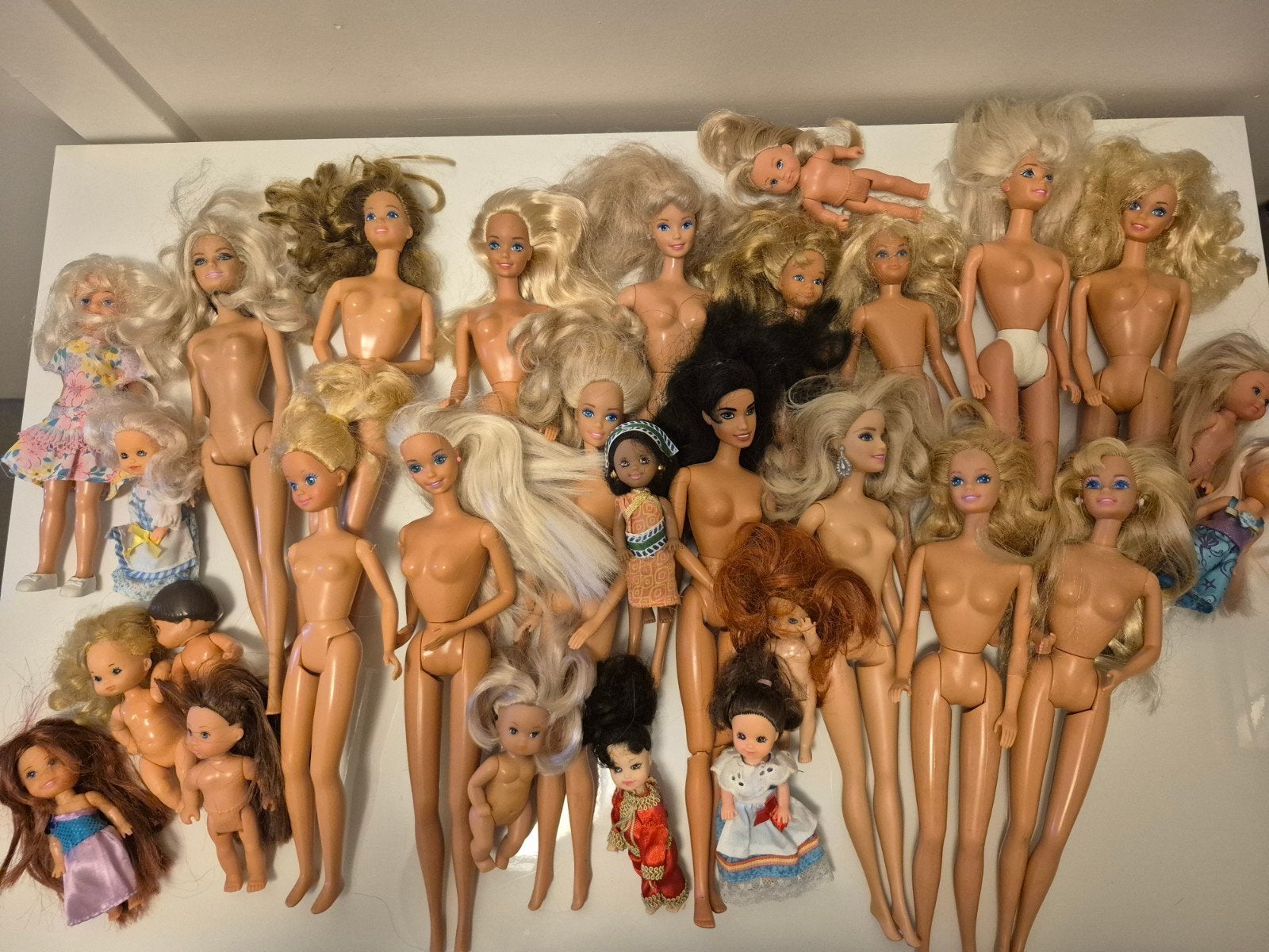 Groot lot vintage barbie poppen o.a Mattel, Ophalen