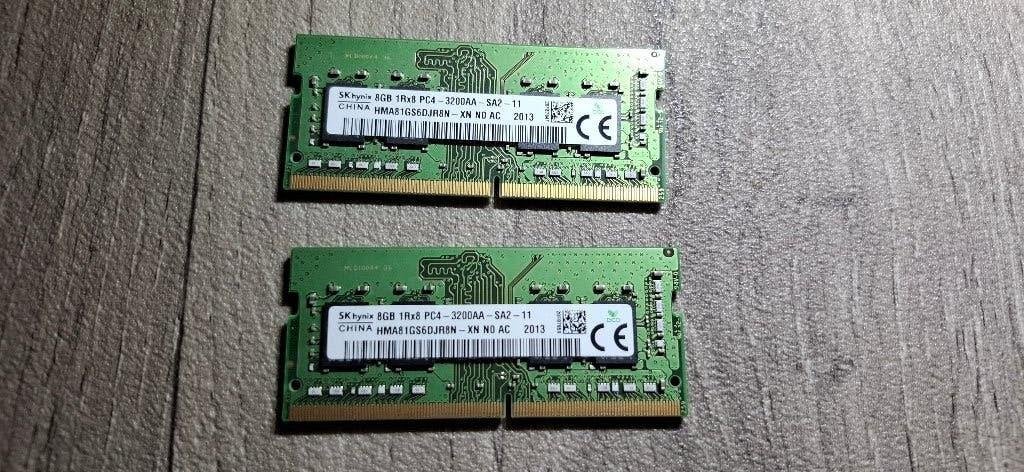 16GB (2x8gb)  DDR4 3200 SODIMM RAM, Computers en Software, RAM geheugen, Ophalen, Gebruikt, DDR4, Laptop