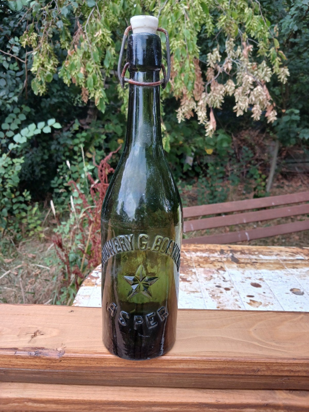 oude vintage bierfles brouwerij G Boeykens Asper Gavere, Verzamelen, Biermerken, Ophalen of Verzenden