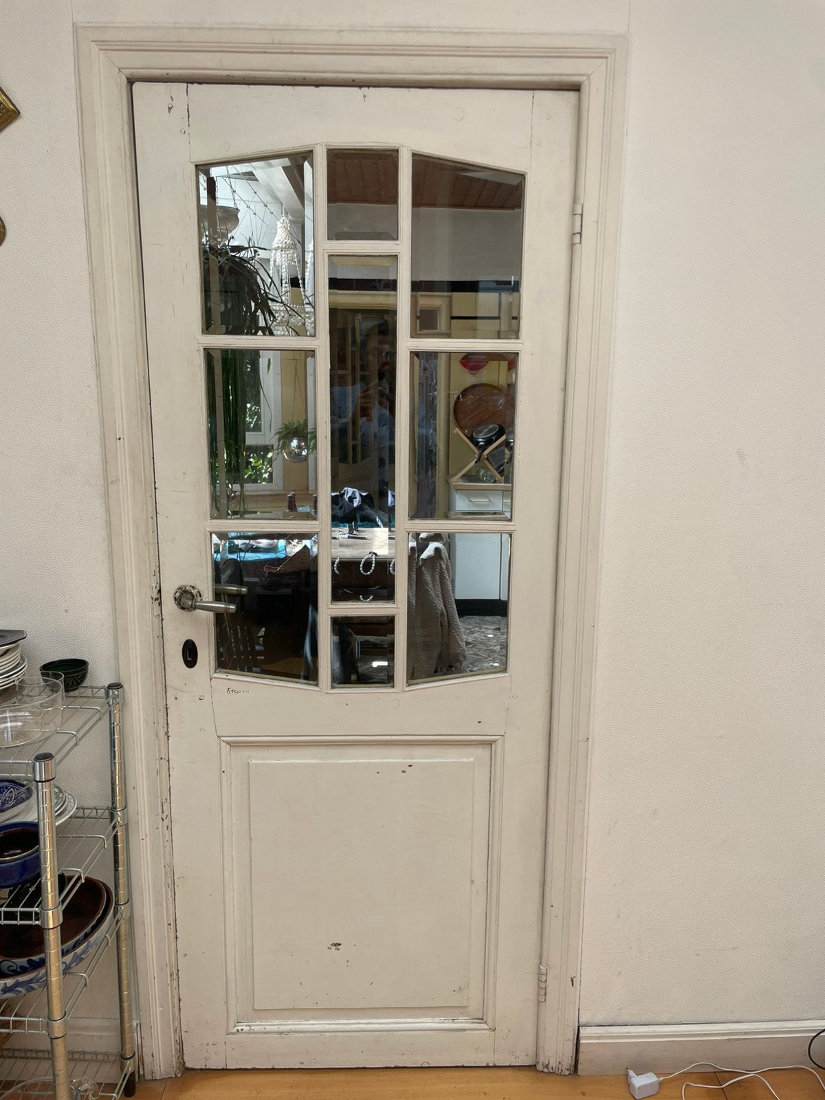2 oude deuren, Bricolage & Construction, Fenêtres & Moustiquaires, Enlèvement, Utilisé, Verre