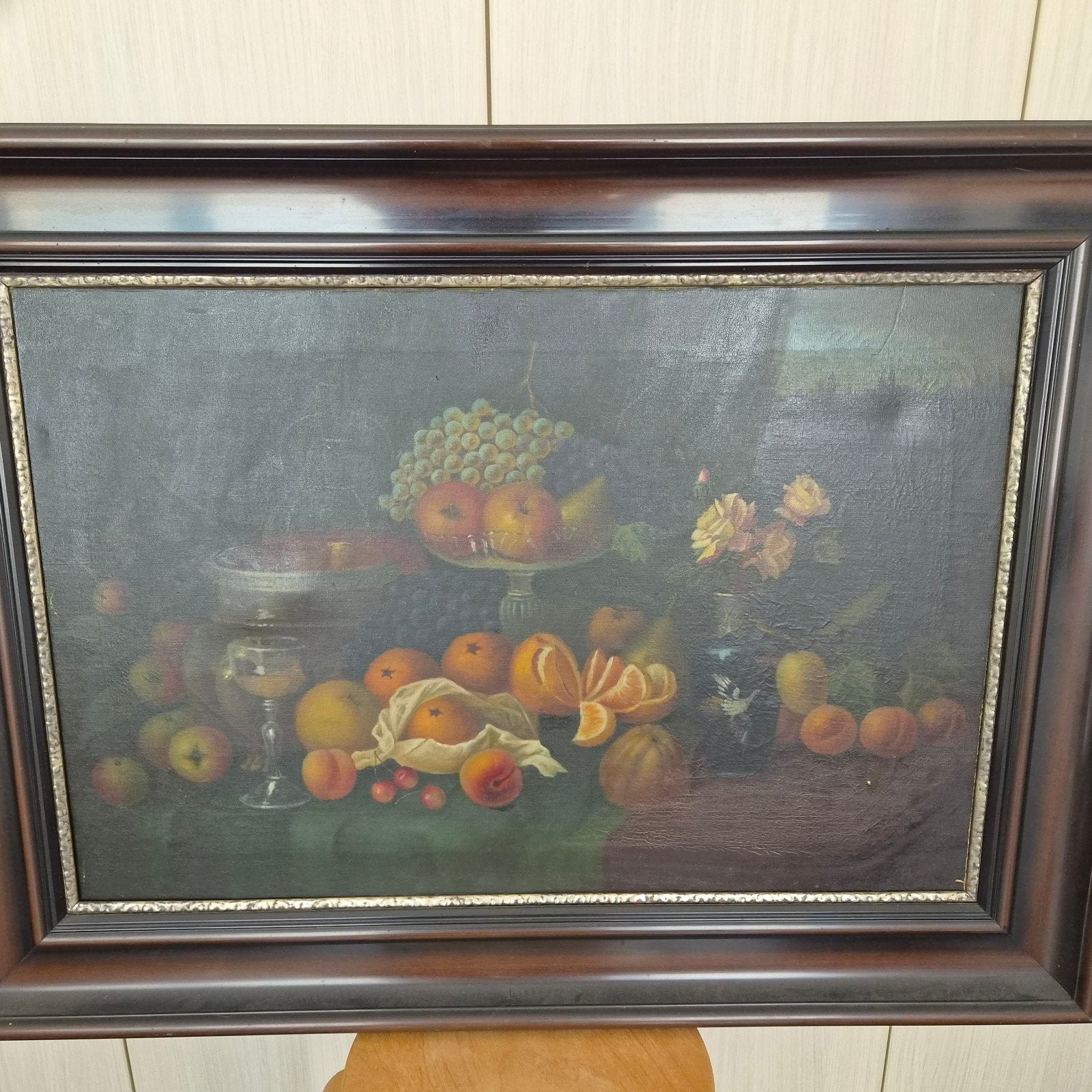 stil leven, Antiek en Kunst, Ophalen, Doek, Stilleven, Gesigneerd