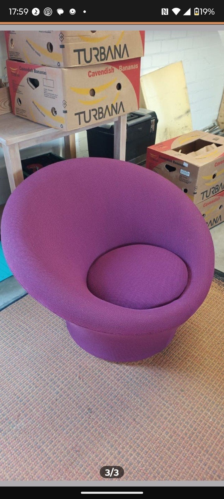 Artifort Mushroom Kvadrat stoffering nieuwstaat!, Ophalen