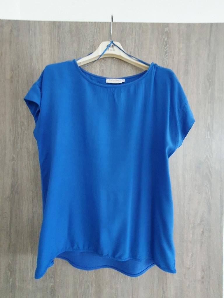 Blauwe bloes/t-shirt Liberty Island medium, Kleding | Dames, Maat 38/40 (M), Blauw, Zo goed als nieuw, Korte mouw