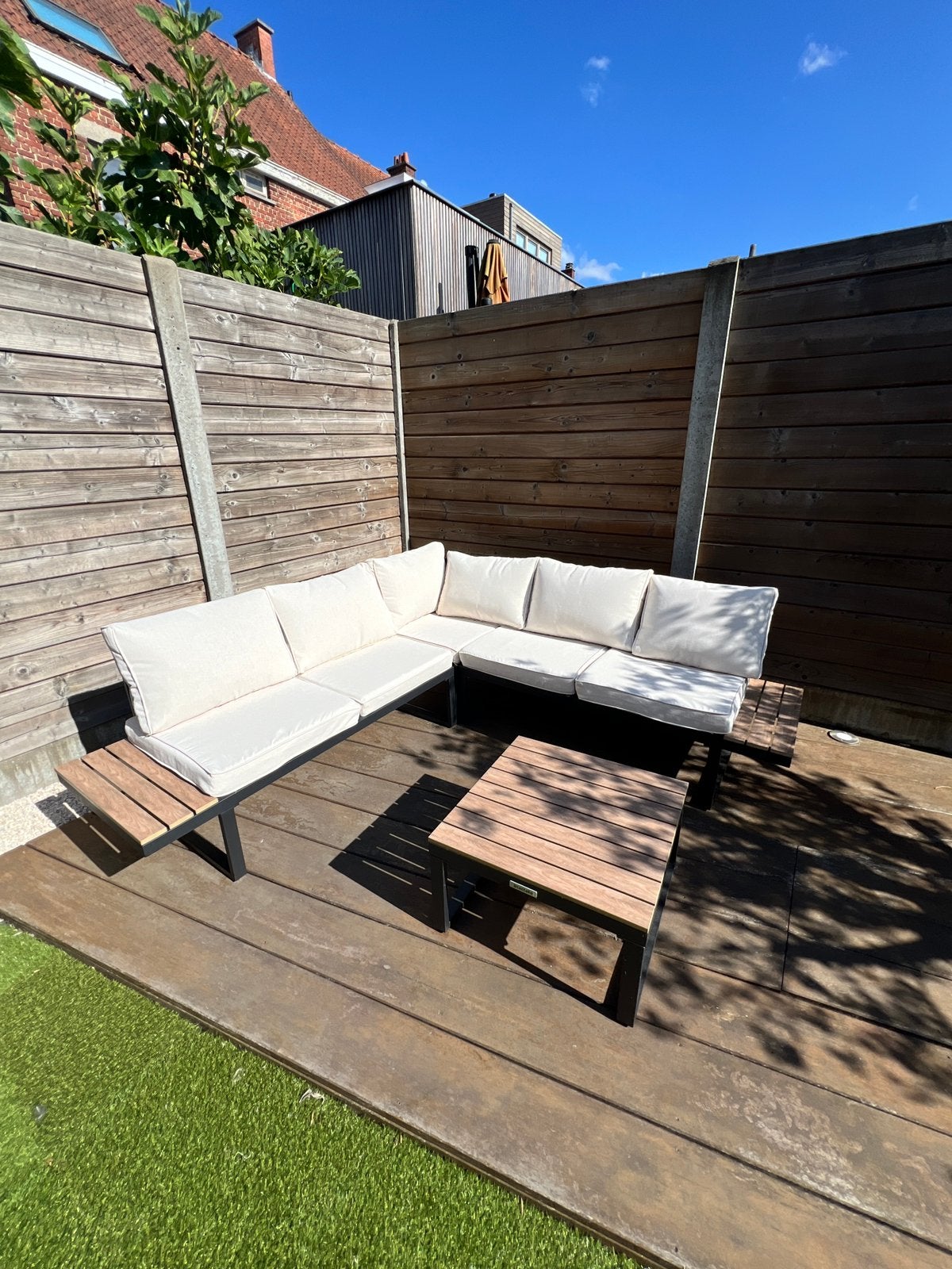 Tectake Eliar loungeset, Ophalen, Zo goed als nieuw, Aluminium, Loungeset