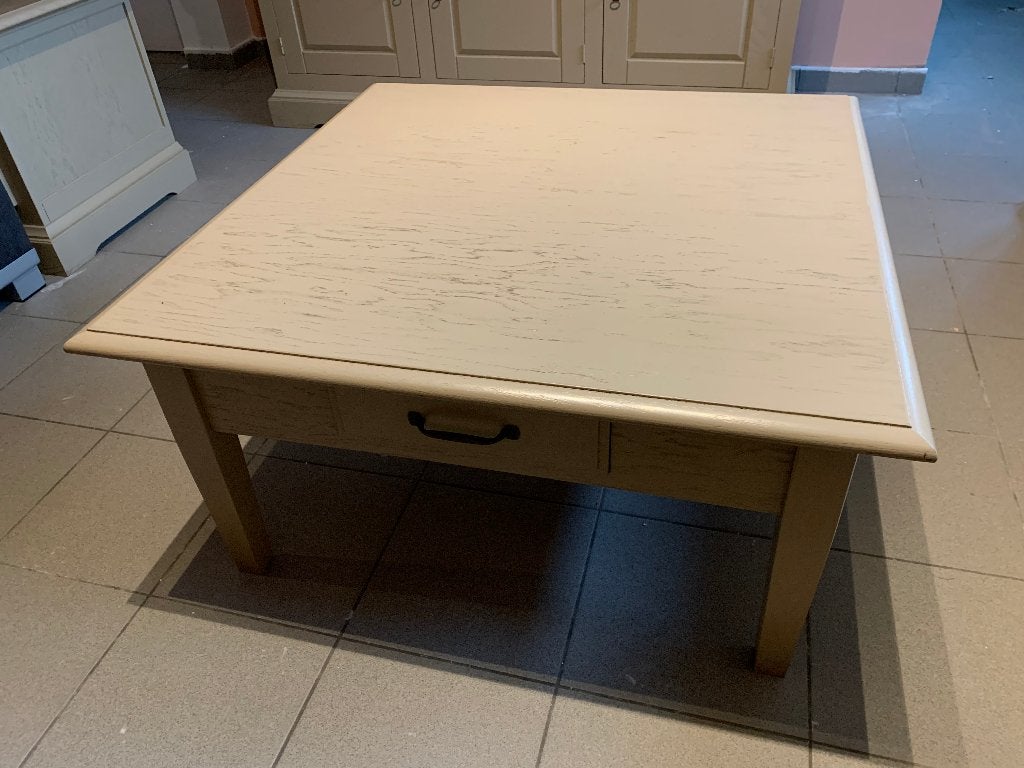 Salontafel met lade merk DEBA. Het kan geleverd worden., Ophalen, Gebruikt, Vierkant, Eikenhout