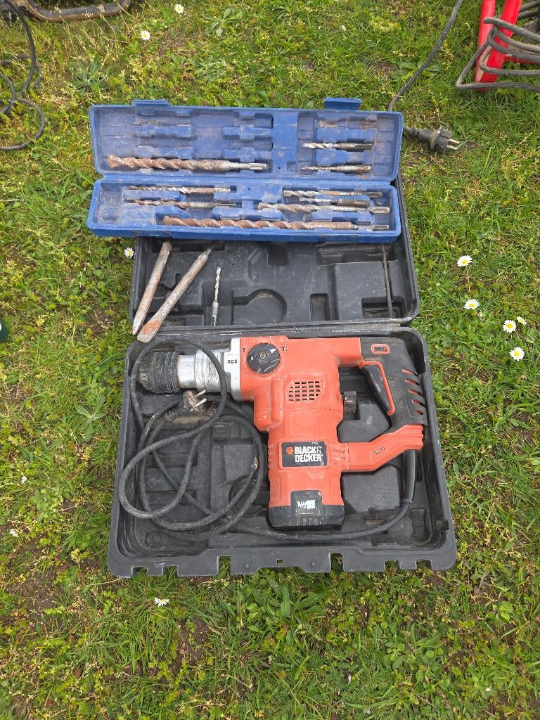 SDS boorhamer Black&Decker - beton&breekwerk - met koffer, Ophalen, Boor- en/of Breekhamer, Klopboormechanisme, Gebruikt
