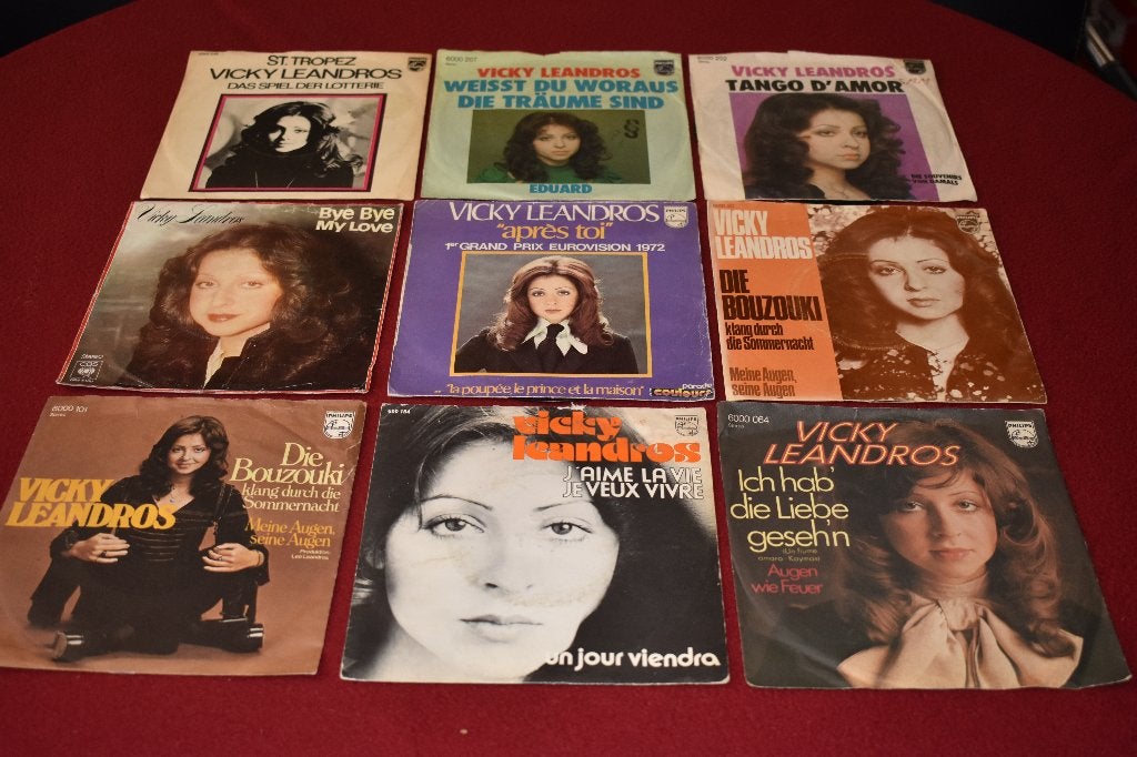 45t's van Vicky Leandros, Cd's en Dvd's, Pop, 7 inch, Ophalen of Verzenden, Zo goed als nieuw