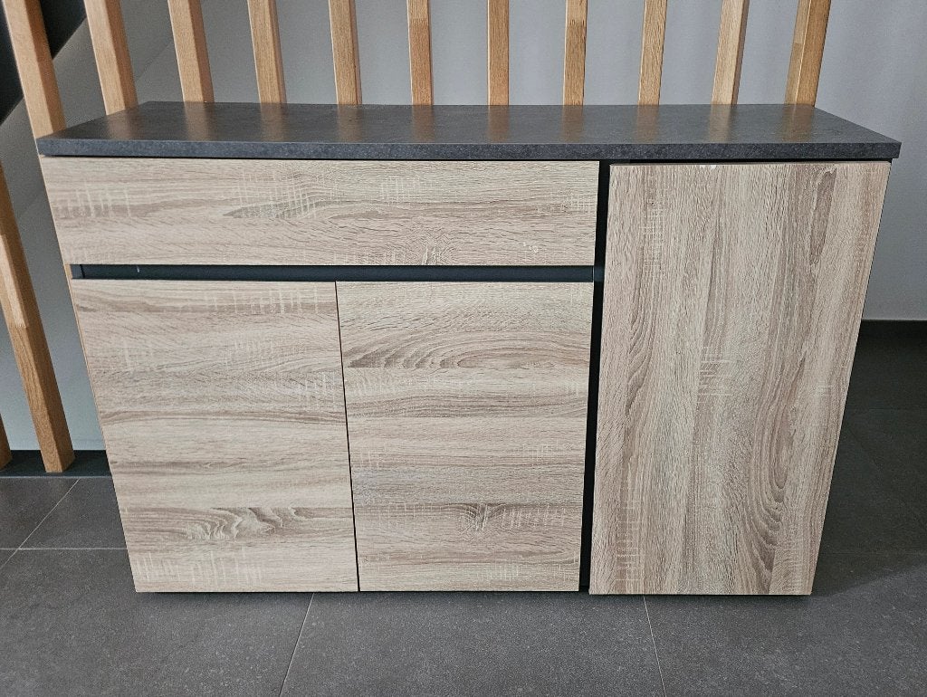 buffet commode imitation bois, 25 à 50 cm, Moins de 100 cm, Imitation bois, 100 à 150 cm