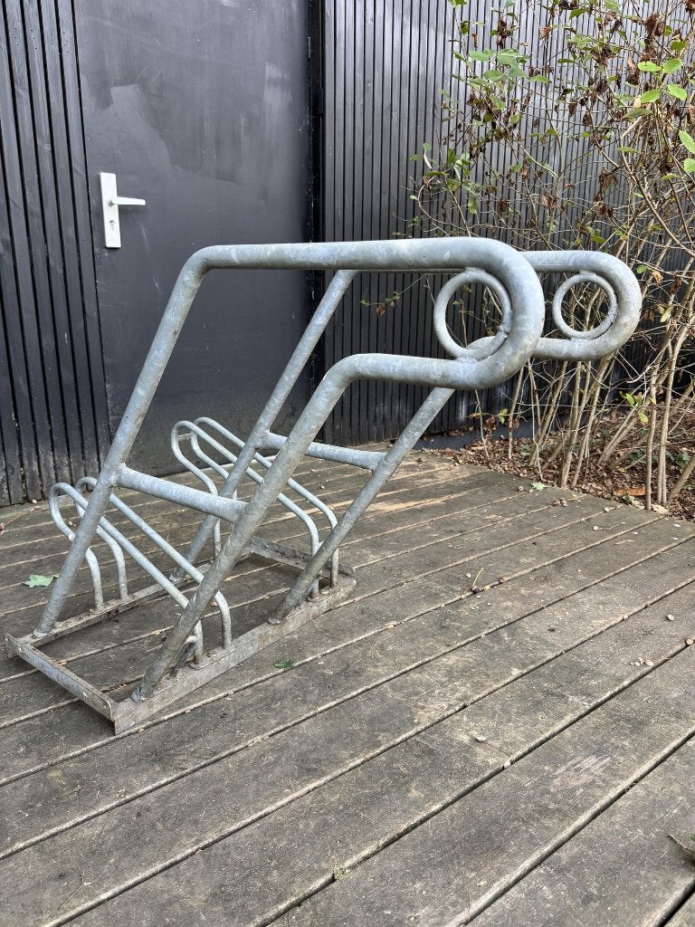 Metalen fietsrek verzinkt, voor 2 fietsen, Ophalen, Zo goed als nieuw