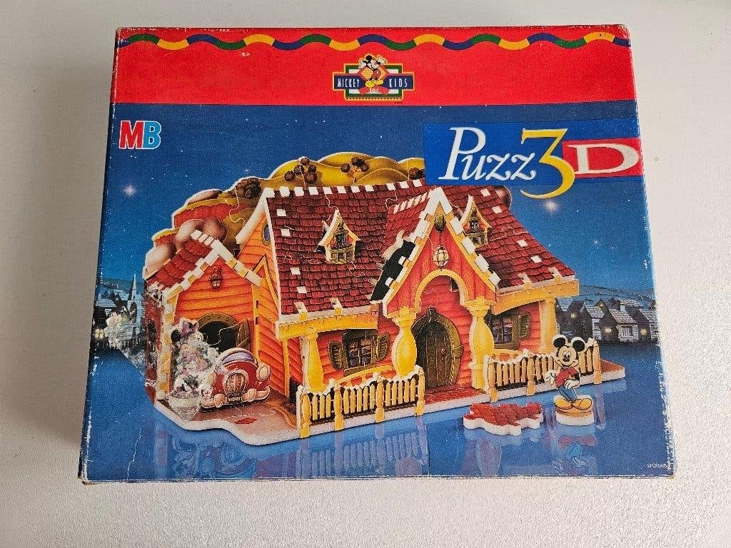 Puzz3D 70 stukjes Disney Mickey's house, Ophalen of Verzenden, Meer dan 50 stukjes, Gebruikt