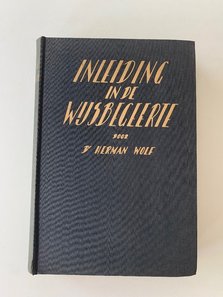 inleiding in de wijsbegeerte, Herman Wolf, Ophalen of Verzenden, Gelezen