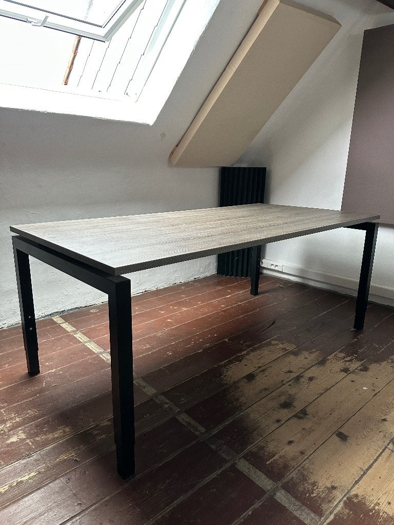 Bureau 180x90, Maison & Meubles, Bureaux, Utilisé, Bureau d'ordinateur, Autres marques, Industriel, Gris, Enlèvement
