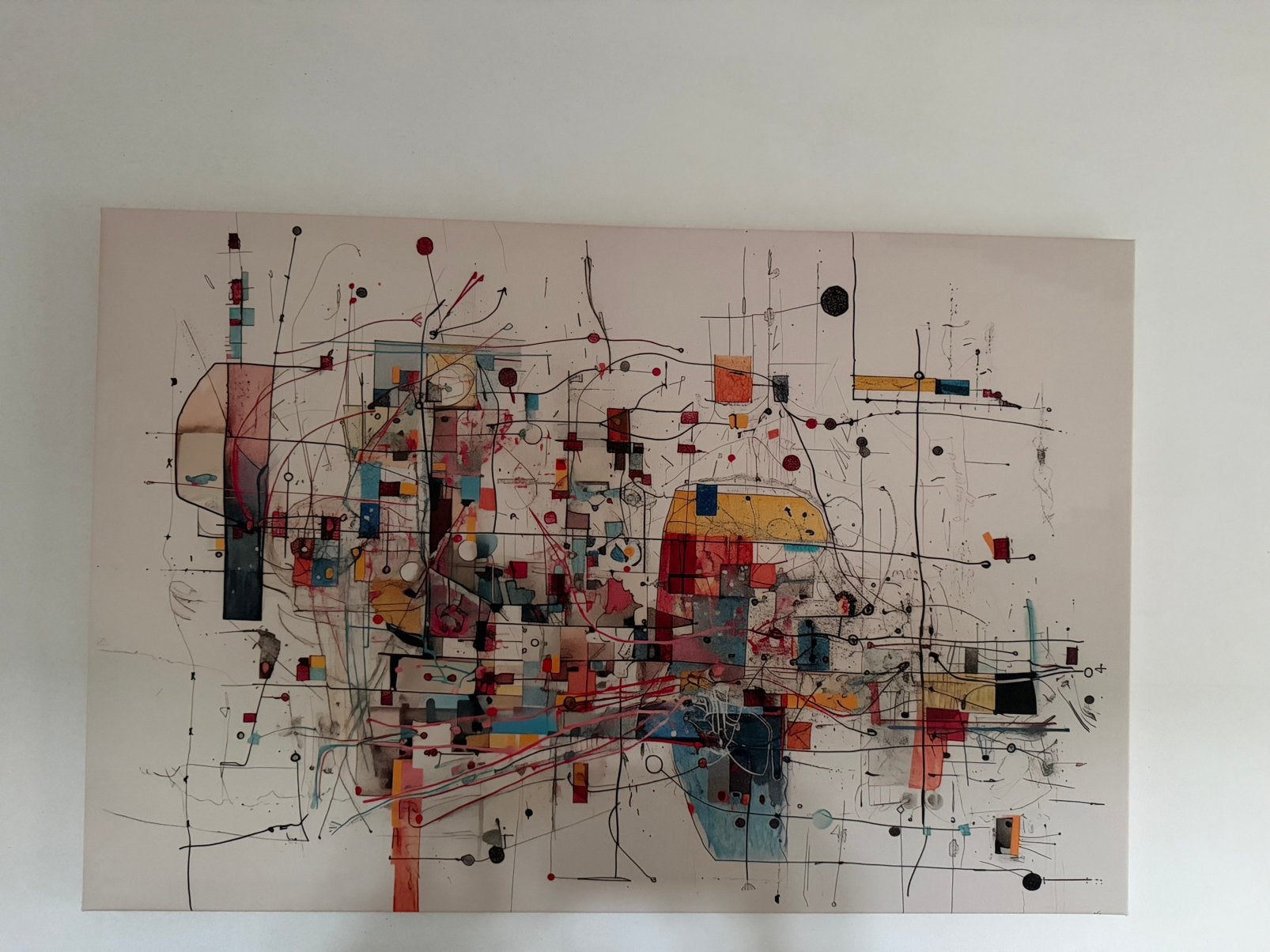 Abstract canvas schilderij modern, NIEUW!, Antiek en Kunst, Ophalen of Verzenden