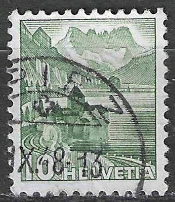 Zwitserland 1948 - Yvert 462 - Kasteel van Chillon (ST), Verzenden, Gestempeld