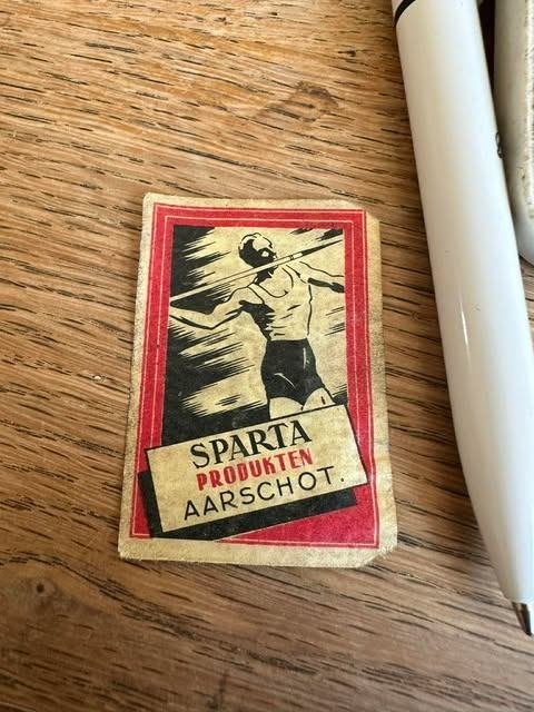 luciferdoos etiket label Sparta producten Aarschot, Gebruikt, Info@sppoar.li, Luciferdoosjes of -merken, Sparta