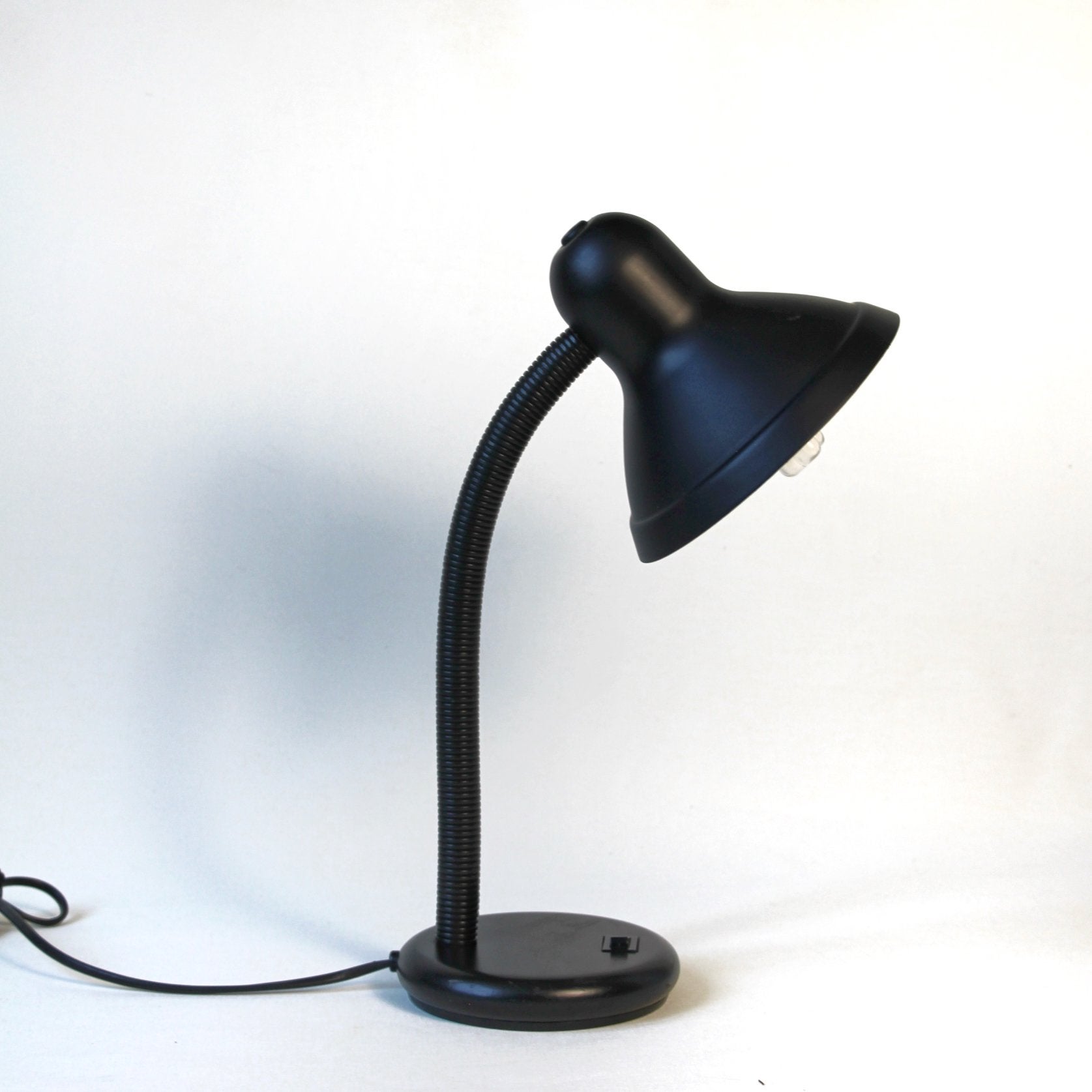 Zwarte Bureaulamp met Flexibele Gooseneck (Jaren 80), Huis en Inrichting, Lampen | Tafellampen, Ophalen of Verzenden, Zo goed als nieuw