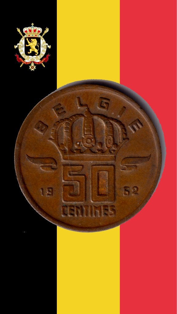 VARIANTE : 50 cents 1962 VL (triangle dans 9) - Boudewijn I, Envoi, Monnaie en vrac