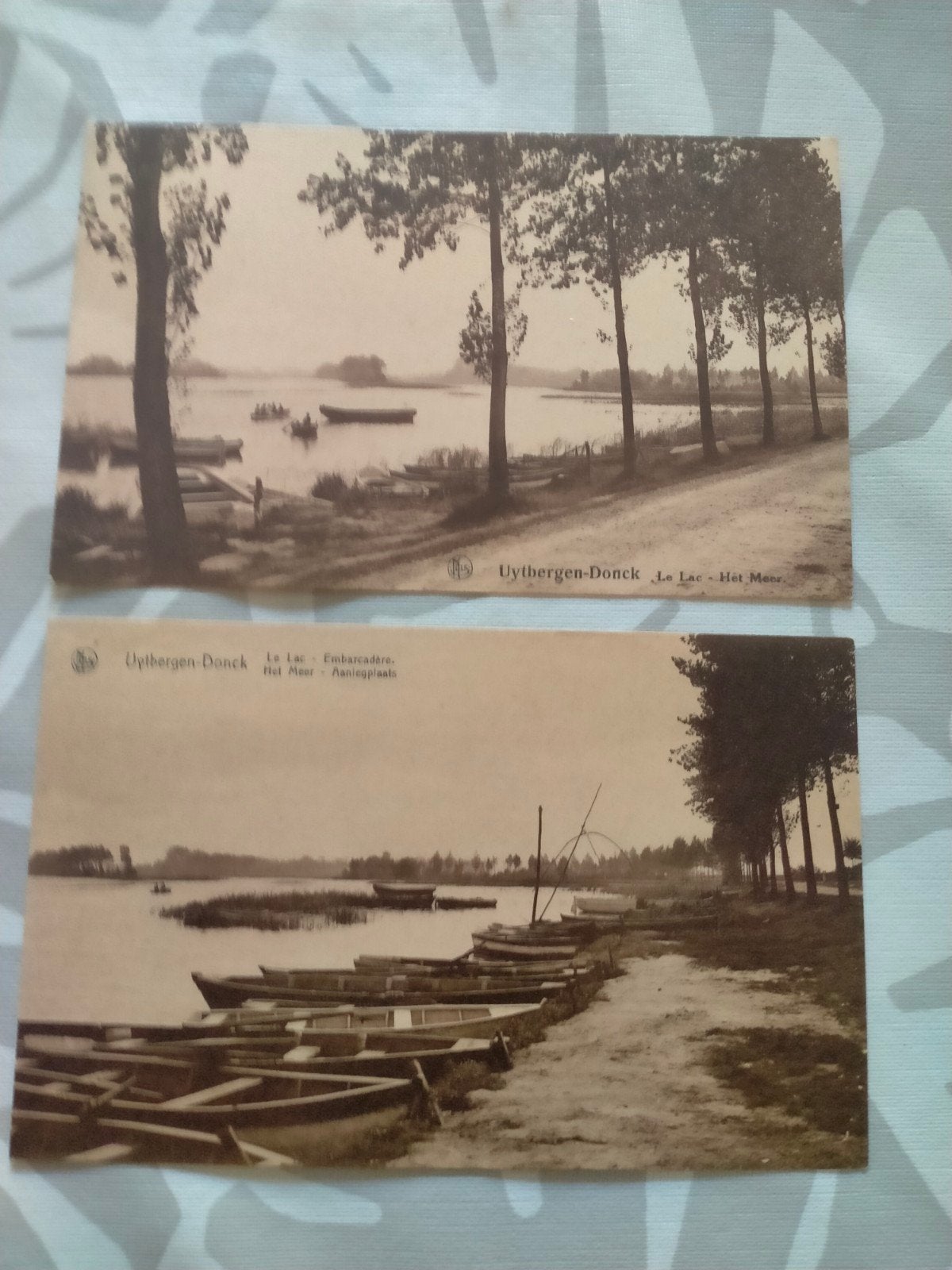 Postkaarten 2 x Uitbergen-Donck, Antiek en Kunst, Ophalen