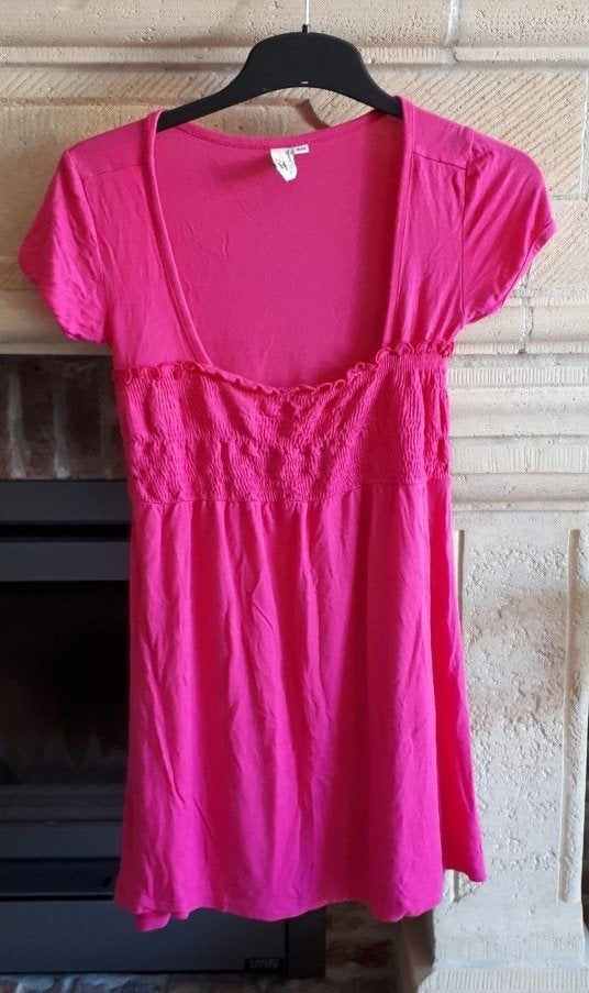 Garcia - Jurk/Tuniek - fluo roze - maat M - € 1.00, Maat 38/40 (M), Verzenden, Roze, Gedragen