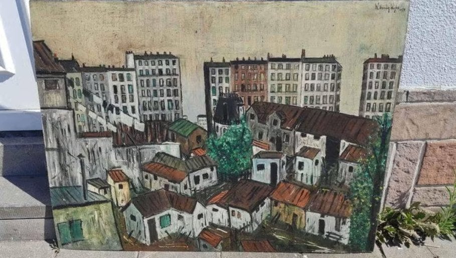 Huile sur panneau signe Willy vandenweghe, Antiek en Kunst, Kunst | Schilderijen | Klassiek, Ophalen, Paneel