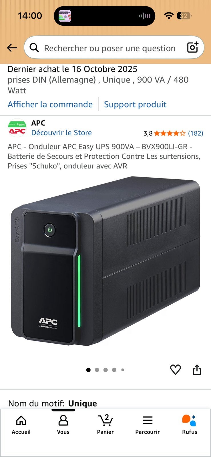 APC - Onduleur APC Easy UPS 900VA – octobre 2025, Enlèvement ou Envoi, Comme neuf