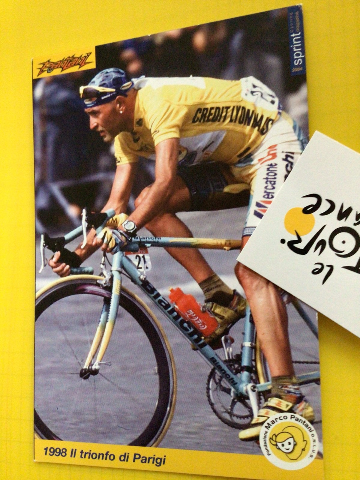 Wielerkaart 1998 tour de france marco pantani, Verzenden