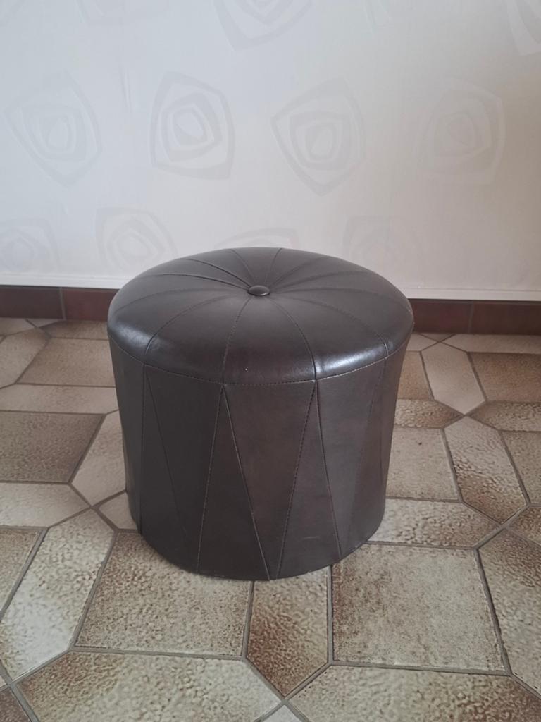 Poef bruin leder, Ophalen