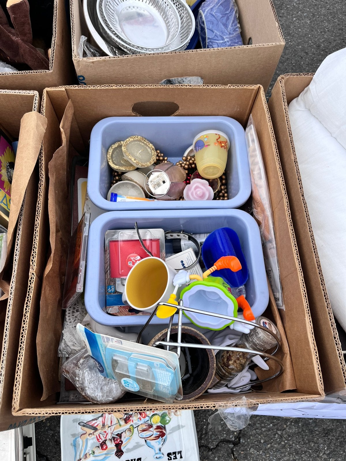 Lot de 9 caisses pour brocante, Diversen, Rommelmarktspullen, Ophalen, Zo goed als nieuw