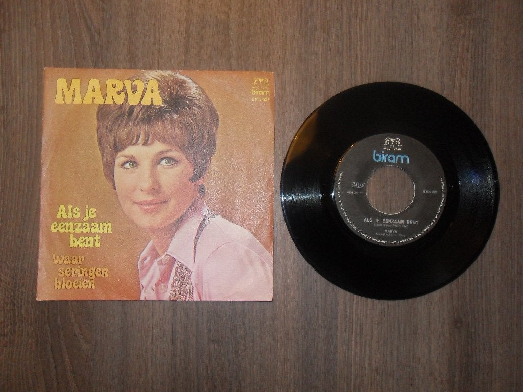 Marva - Als je eenzaam bent, Enlèvement ou Envoi, Utilisé, 7 inch, Chanson réaliste ou Smartlap
