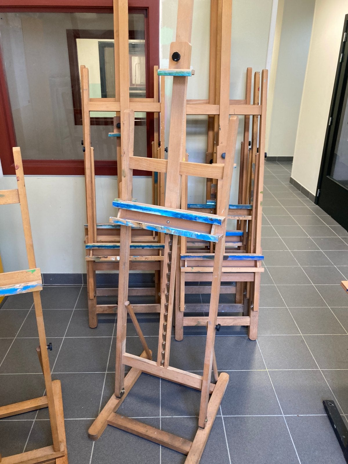 7 degelijke schildersezels van MUSEO, Hobby en Vrije tijd, Ophalen, Gebruikt