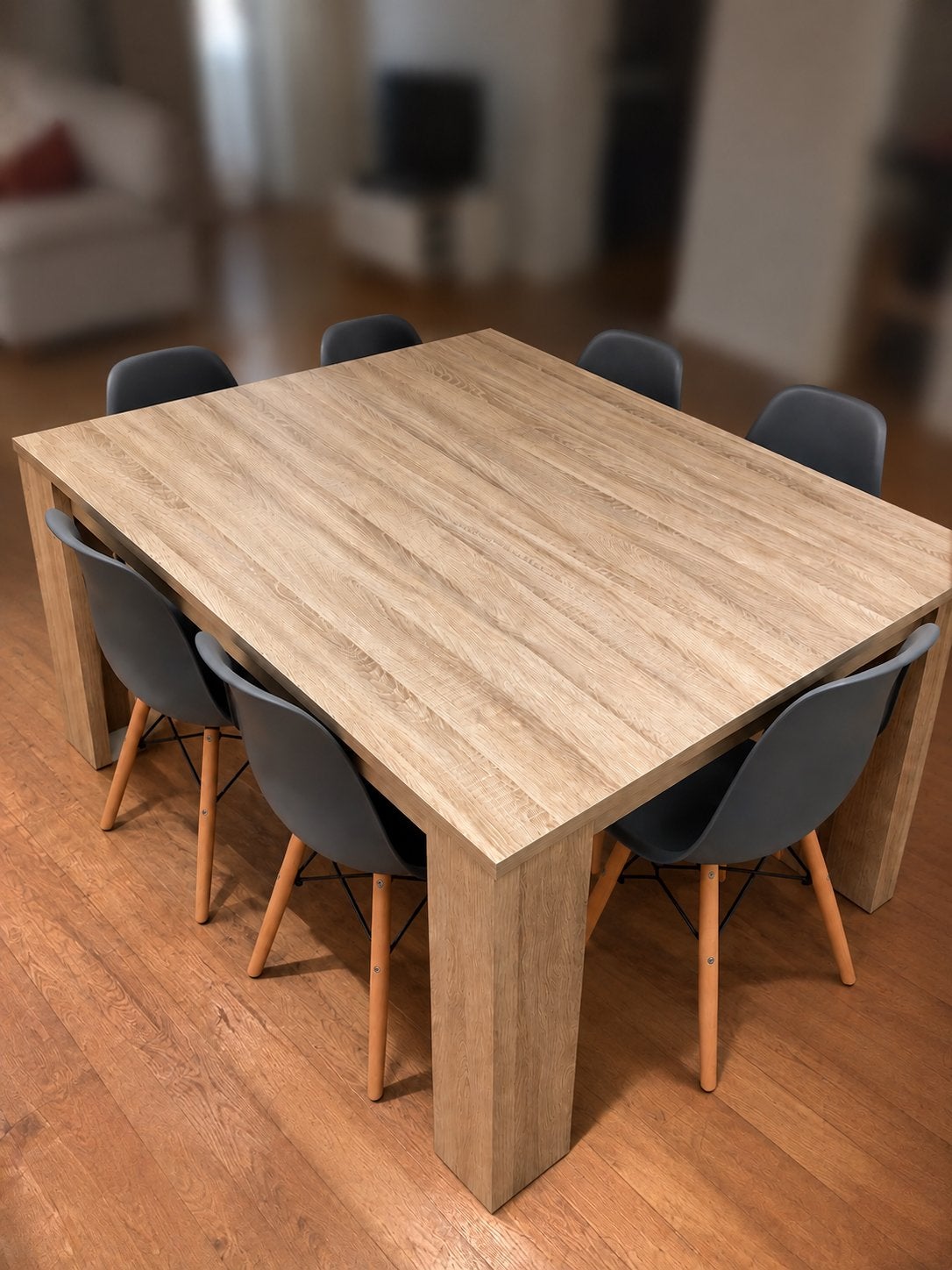 Table à manger 8 personnes, 100 à 150 cm, Cinq personnes ou plus, Carré, 100 à 150 cm