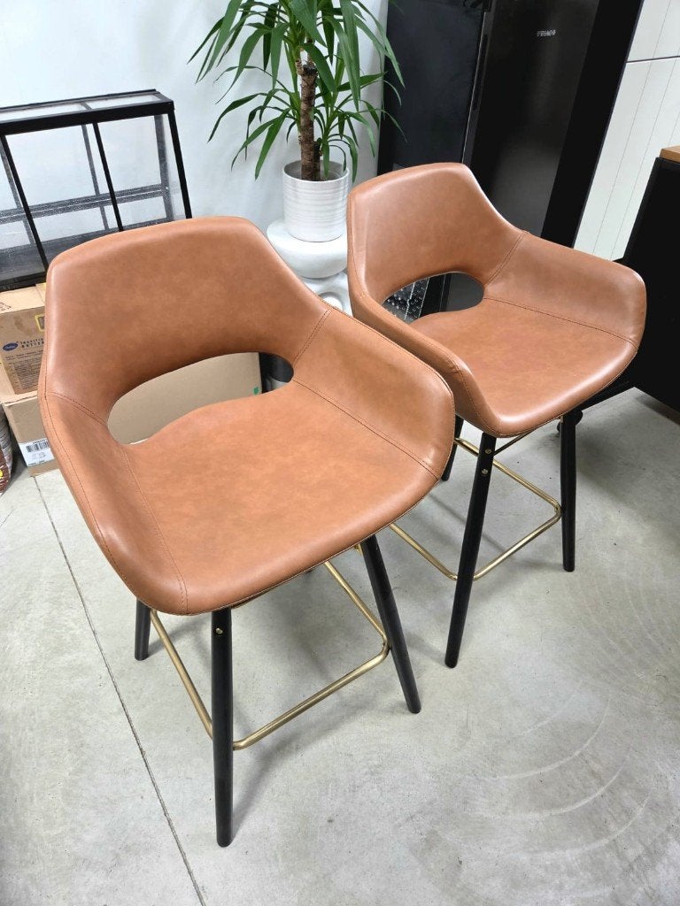 2 chaises de bar, 2 tabourets, Enlèvement, Comme neuf, 60 à 90 cm