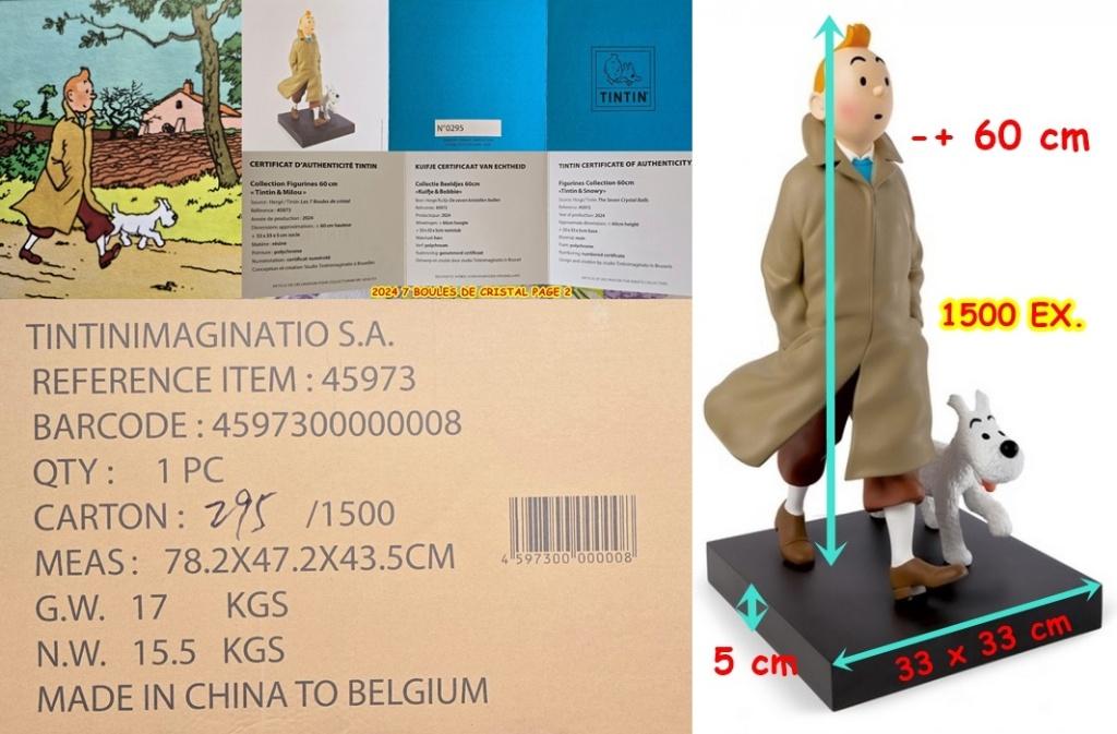2024-TINTIN 60 CM IMPECCABLE, Collections, Personnages de BD, Neuf, Statue ou Figurine, Tintin, Enlèvement ou Envoi